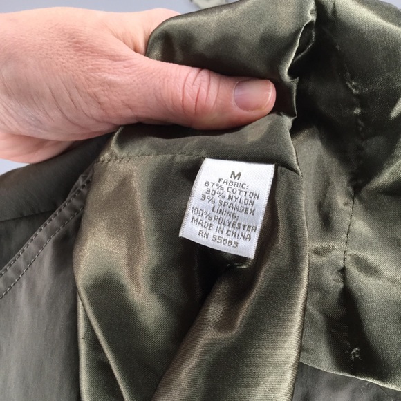 Kenar ruffle olive green trench rain coat - Picture 6 of 7